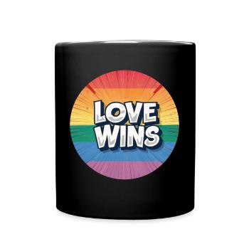 L’amour LGBTQ gagne - Mug uni - noir - Devant