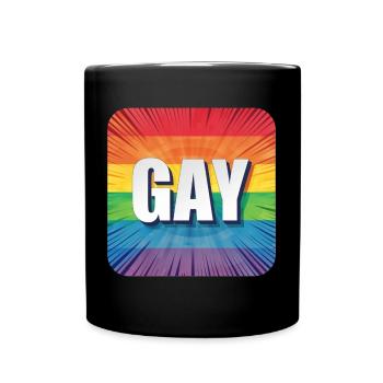 LGBTQ GAY - Tasse einfarbig - Schwarz - Vorne