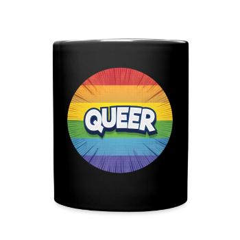 LGBTQ Queer - Tasse einfarbig - Schwarz - Vorne