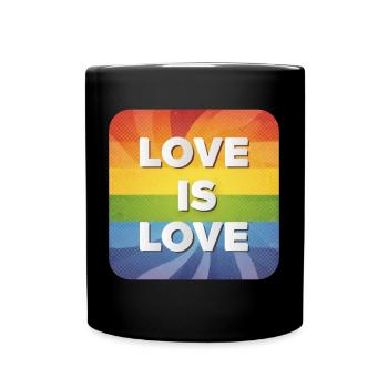 LGBTQ Love is Love - Full Colour Mug - black - Front