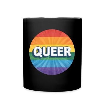 LGBTQ Queer - Tasse einfarbig - Schwarz - Vorne