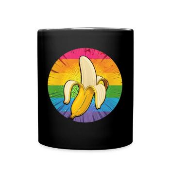 LGBTQ Banana - Full Colour Mug - black - Front
