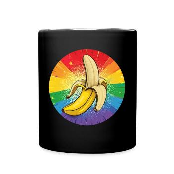 LGBTQ Banana - Full Colour Mug - black - Front