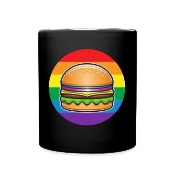 LGBTQ Hamburger - Tasse einfarbig - Schwarz - Vorne