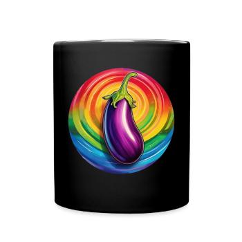 LGBTQ Aubergine - Tasse einfarbig - Schwarz - Vorne
