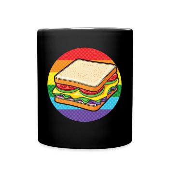 LGBTQ Sandwich - Tasse einfarbig - Schwarz - Vorne