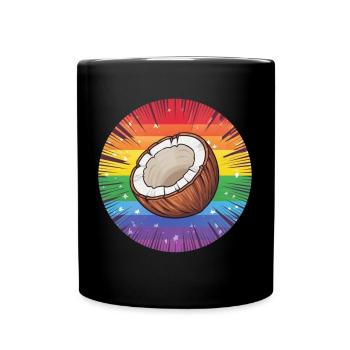 LGBTQ Coconut - Tasse einfarbig - Schwarz - Vorne