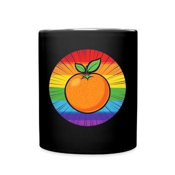 LGBTQ Orange - Tasse einfarbig - Schwarz - Vorne