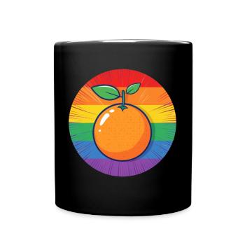 LGBTQ Orange - Tasse einfarbig - Schwarz - Vorne