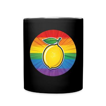 LGBTQ Zitrone Limette - Tasse einfarbig - Schwarz - Vorne