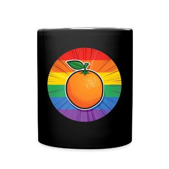LGBTQ Orange - Tasse einfarbig - Schwarz - Vorne