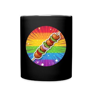 LGBTQ Kebab - Tasse einfarbig - Schwarz - Vorne