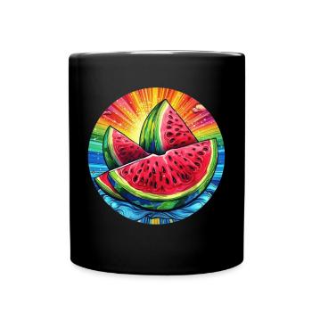 LGBTQ Melone - Tasse einfarbig - Schwarz - Vorne