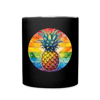 LGBTQ Ananas - Tasse einfarbig - Schwarz - Vorne