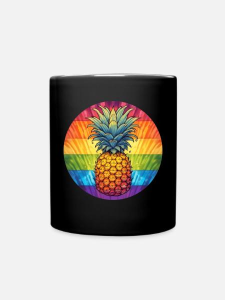 LGBTQ Ananas - Tasse einfarbig - Schwarz
