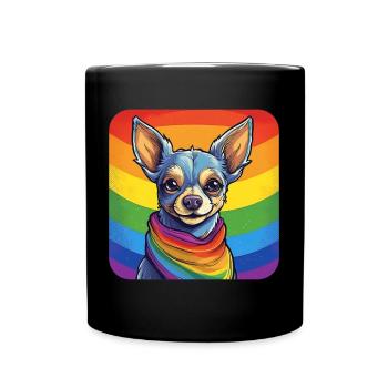 LGBTQ Chihuahua - Mug uni - noir - Devant