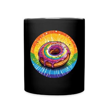 LGBTQ Donut - Tasse einfarbig - Schwarz - Vorne