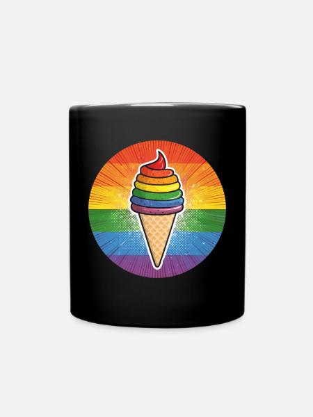 LGBTQ Ice Cream Eis - Tasse einfarbig - Schwarz