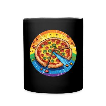LGBTQ Pizza - Full Colour Mug - black - Front