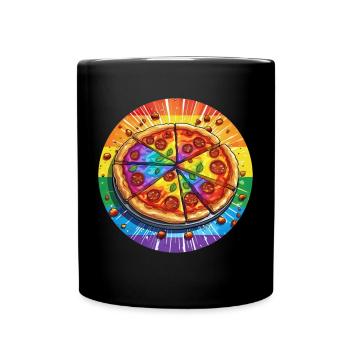 LGBTQ Pizza - Mug uni - noir - Devant