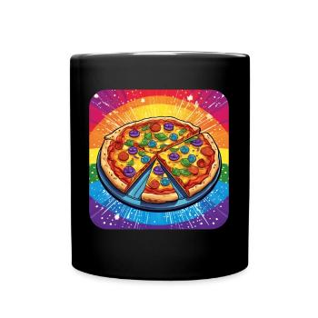 LGBTQ Pizza - Mug uni - noir - Devant
