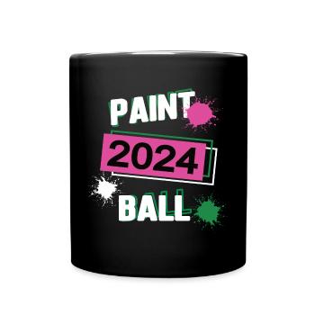 Paintball 2024 Paintballer Paintballspielerin - Tasse einfarbig - Schwarz - Vorne