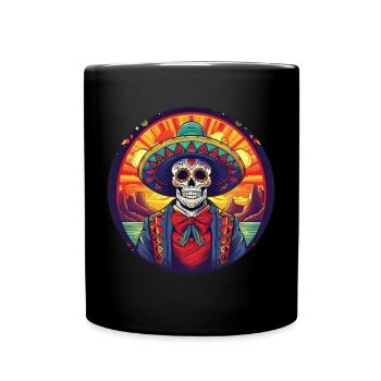 5 de Mayo Party Drinko de Mayo Sugar Skull Sombr - Full Colour Mug - black - Front
