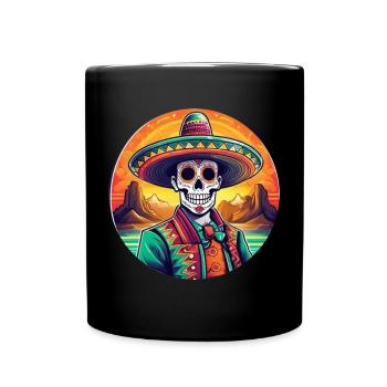 5 de Mayo Party Drinko de Mayo Sugar Skull Sombr - Full Colour Mug - black - Front