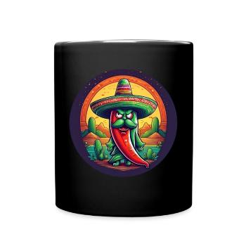 5 de Mayo Party Drinko de Mayo Chili Sombrero - Full Colour Mug - black - Front