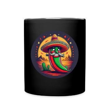 5 de Mayo Party Drinko de Mayo Chili Sombrero - Full Colour Mug - black - Front