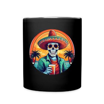 5 de Mayo Party Drinko de Mayo Sugar Skull Drink - Full Colour Mug - black - Front