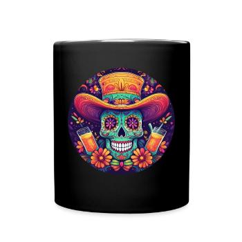 5 de Mayo Party Drinko de Mayo Sugar Skull Drink - Full Colour Mug - black - Front