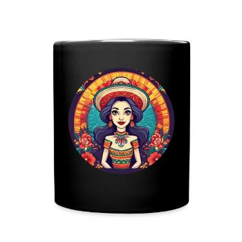 5 de Mayo Party Drinko de Mayo Pretty Latina Band - Full Colour Mug - black - Front