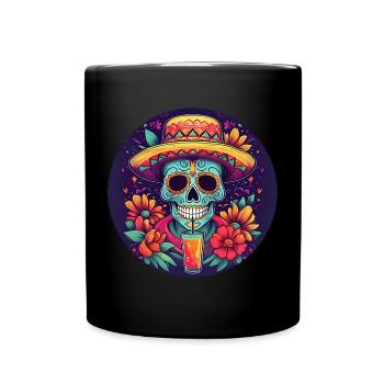 5 de Mayo Party Drinko de Mayo Sugar Skull Drink - Full Colour Mug - black - Front