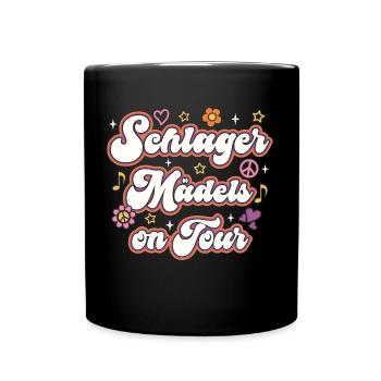 Schlager Mädels On Tour Schlager Party Team - Tasse einfarbig - Schwarz - Vorne