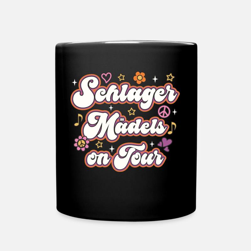 Schlager Mädels On Tour Schlager Party Team - Tasse einfarbig - Schwarz