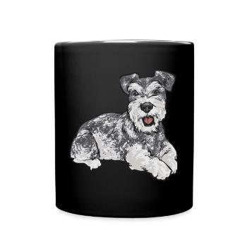 Schnauzer nain Chien Schnauzer - Mug uni - noir - Devant