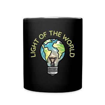 Lumière du monde | Ampoule, changement climatique, CO2 - Mug uni - noir - Devant