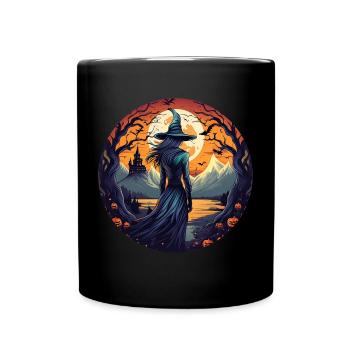 Gruseliges Halloween-party-kostüm Hexe - Mug uni - noir - Devant