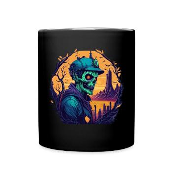 Gruseliges Halloween-partykostüm Zombie - Tasse einfarbig - Schwarz - Vorne