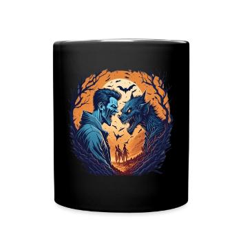 Gruseliges Halloween-partykostüm Zombie Und - Mug uni - noir - Devant