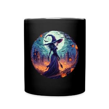 Gruseliges Halloween-partykostüm Hexe - Tasse einfarbig - Schwarz - Vorne