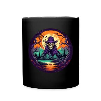 Gruseliges Halloween-partykostüm-skelett - Mug uni - noir - Devant