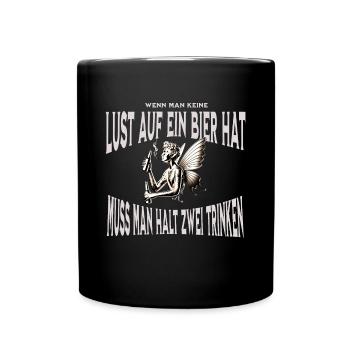 Bier Design - Tasse einfarbig - Schwarz - Vorne