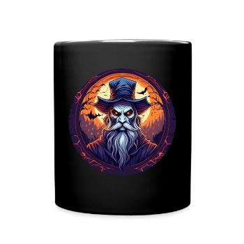 Gruseliges Halloween-partykostüm Hexenmeister - Tasse einfarbig - Schwarz - Vorne