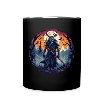 Gruseliges Halloween-partykostüm Waldhexe - Tasse einfarbig - Schwarz - Vorne