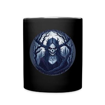 Gruseliges Halloween-partykostüm Waldhexe - Tasse einfarbig - Schwarz - Vorne