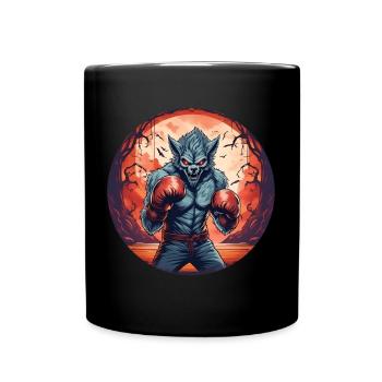 Gruseliges Halloween-partykostüm Werwolf-boxen - Mug uni - noir - Devant