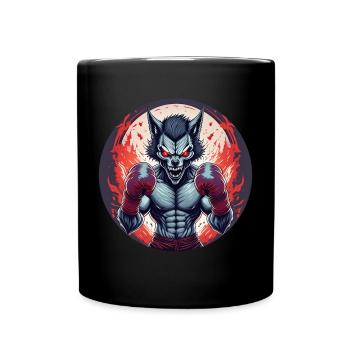 Gruseliges Halloween Party Kostüm Werwolf Boxen - Mug uni - noir - Devant