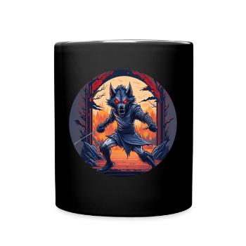 Gruseliges Halloween-partykostüm Werwolf-kostüm - Tasse einfarbig - Schwarz - Vorne